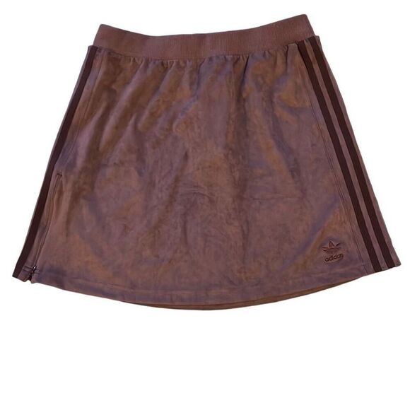 Adidas shadow maroon Suede Skirt size M - Picture 3 of 10